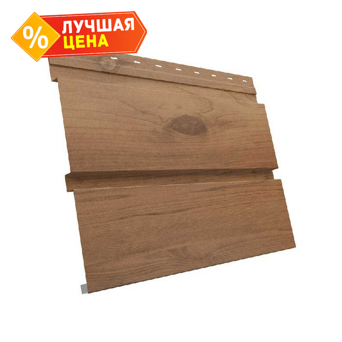 Металлический софит Квадро брус без перфорации 0,45 Print Elite Nutwood