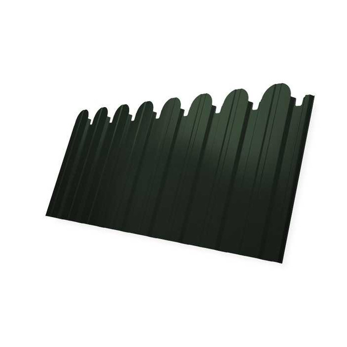 Профнастил С10A фигурный Grand Line 0,5 Velur с пленкой RAL 7016 антрацитово-серый